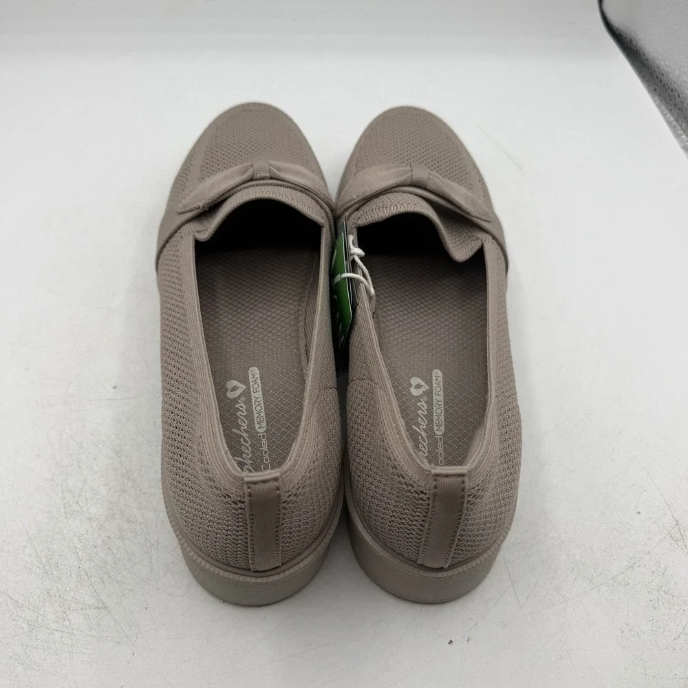 Skechers Cleo Taylor Desire Loafers Womens Sz 10 Taupe Tan Slip On Shoes 159029